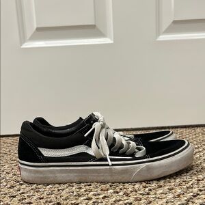 Black and White Low-Top Sneakers